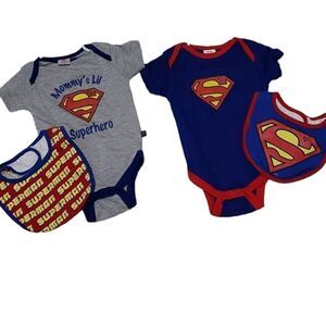 Nwot Superman bodysuits & bib sets